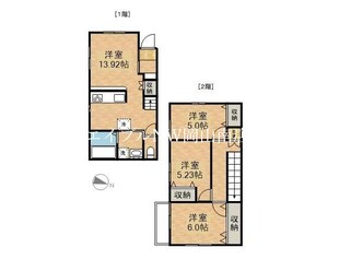 岡山駅 徒歩15分 1階の物件間取画像